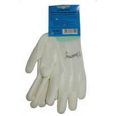 Перчатки с полиуретановым покрытием белые UN-P001